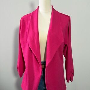 Women's Pink Open Front Jacket